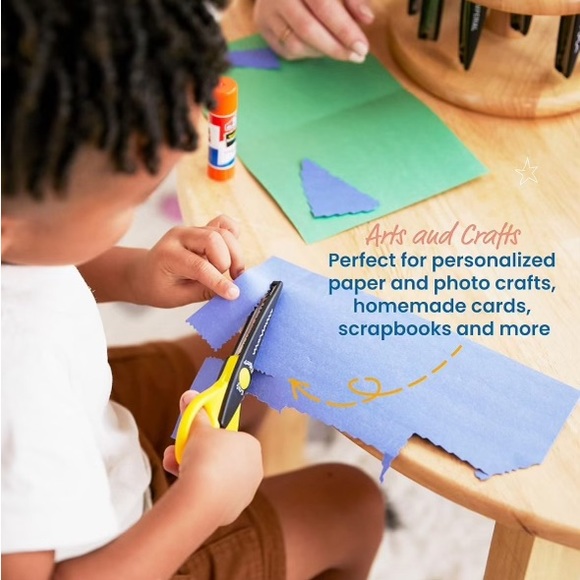 Kraft Edgers with Rotating Hardwood Rack, Decorative Scissors, Assorted, 23-pc - Picture 11 of 12